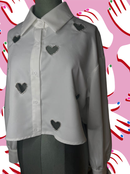 camicia Bucami il cuore bianca